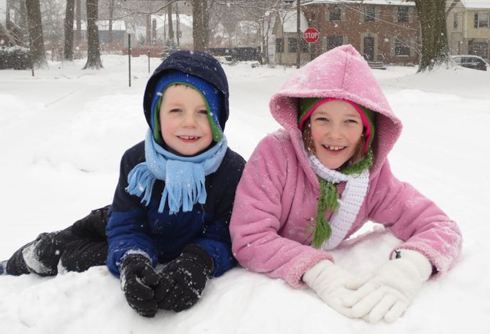Evan and Cora, Winter 2014